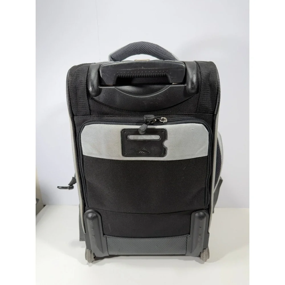 High Sierra AT3 Rolling Backpack Gray Charcoal 2 in 1 Carry On Luggage Bag